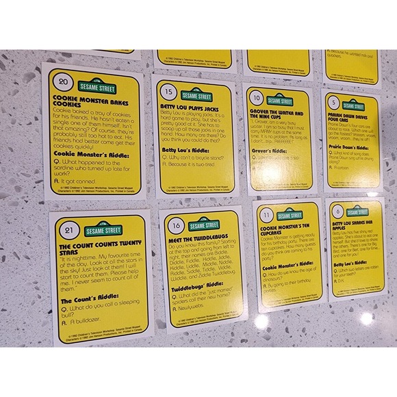 Sesame Street Vintage 1992 Trading Cards 1-21 The Count Counts Oscar Burt Ernie - Picture 10 of 11